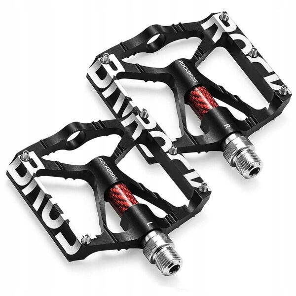 Pedały rowerowe aluminiowe z pinami czarne Rockbros K307T 2/7