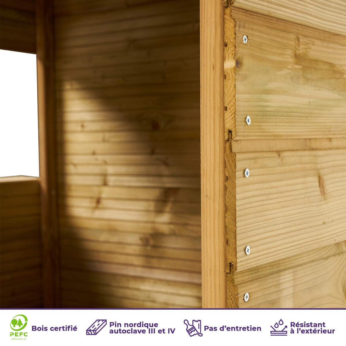 Casita de juegos de madera para niños: Mostrador - Casita de juegos 4/5