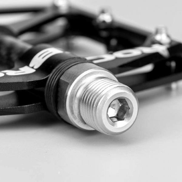 Pedały rowerowe aluminiowe z pinami czarne Rockbros 2017-12EBK 3/6
