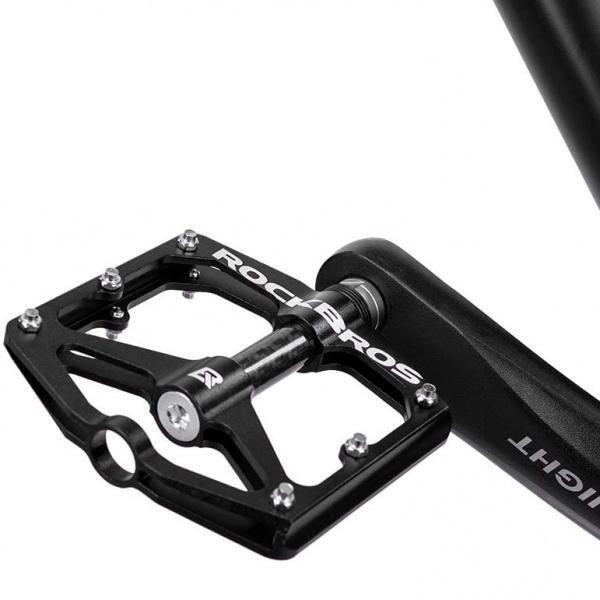 Pedały rowerowe aluminiowe z pinami czarne Rockbros 2017-12EBK 5/6
