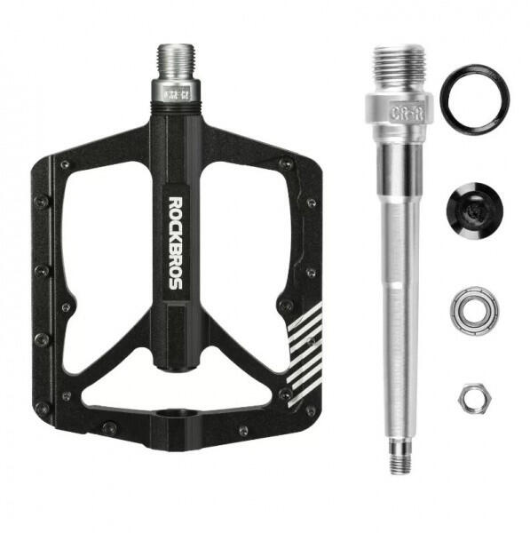 Pedały rowerowe aluminiowe z pinami czarne Rockbros 2018-12BBK 4/7