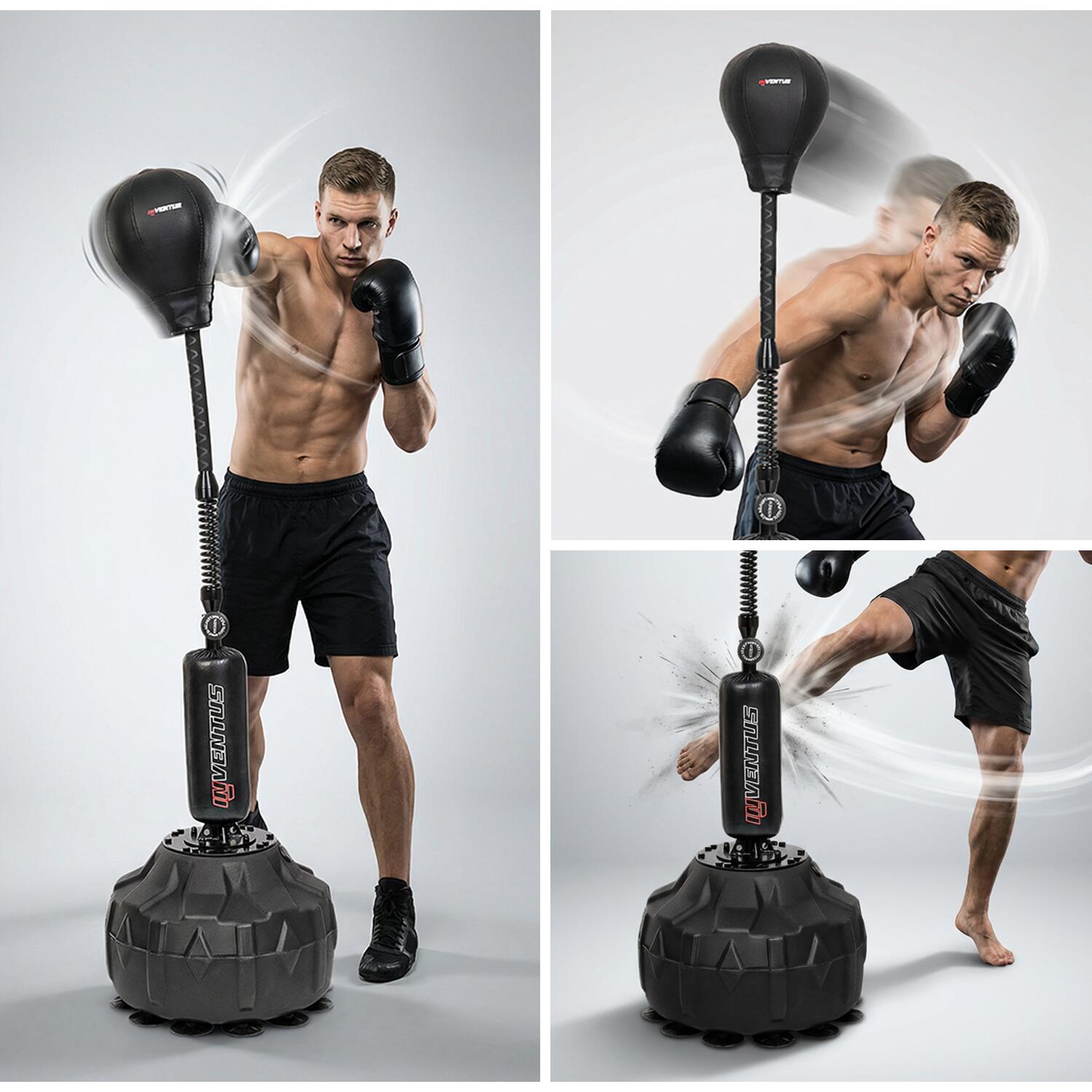 Reflex Bokspaal – Staande Cobra Boksbal Trainer – Verstelbaar 150-200 cm 3/8