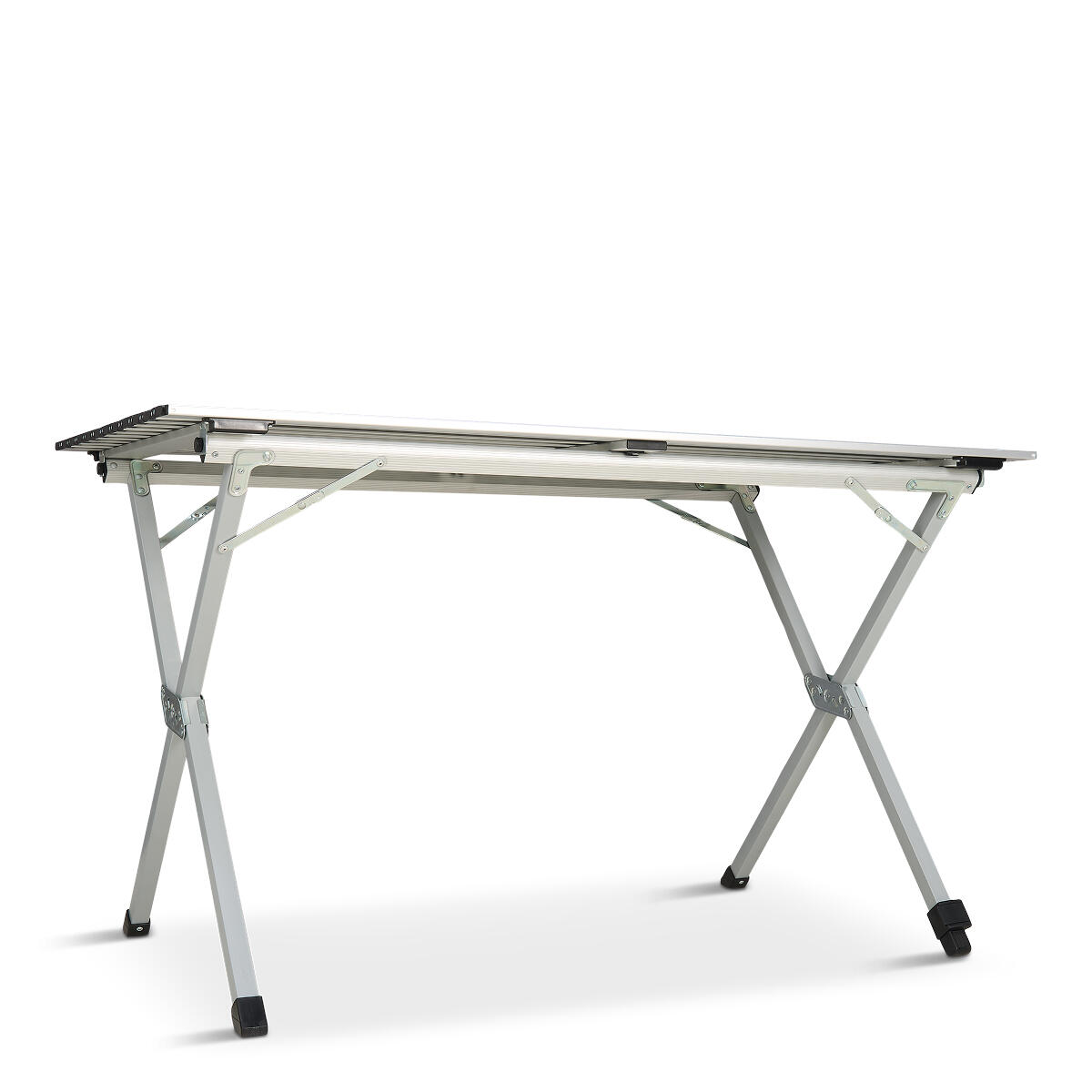 Table de camping - 120x70x70cm - leger avec cadre en aluminium - noir 3/6