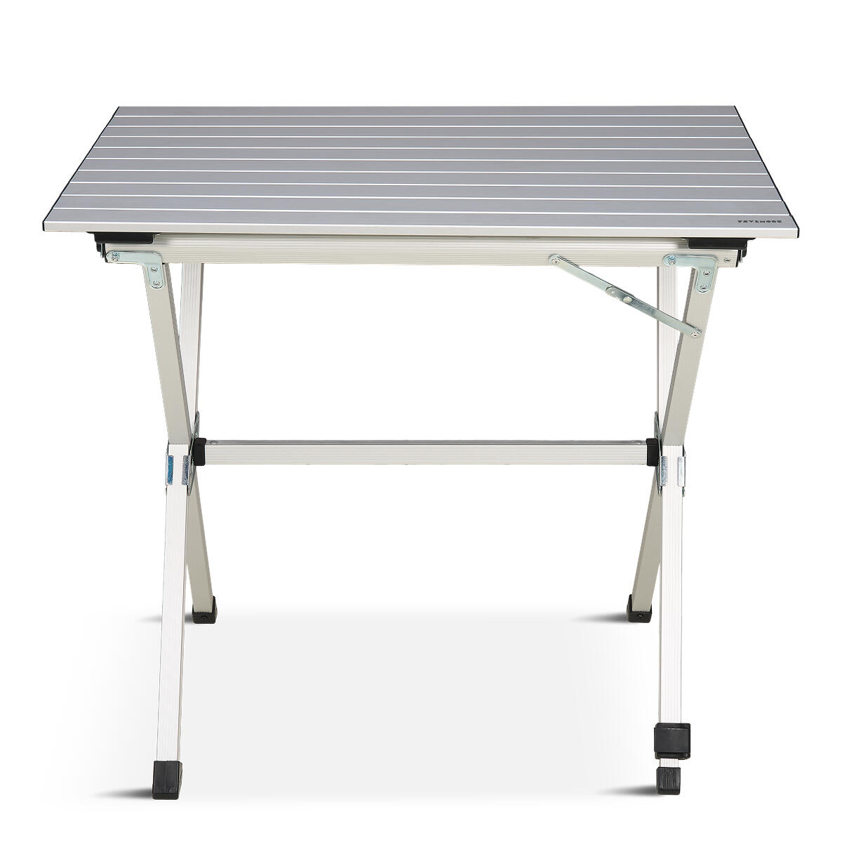 Campingtafel - 80x58x71 cm - lichtgewicht met aluminium frame - zilver 3/6