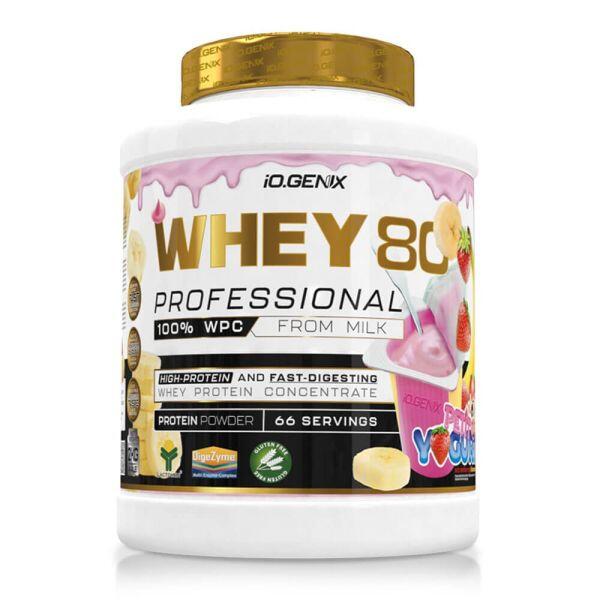 Whey 80 Professional - 2Kg Strawberry Banana IO.Genix