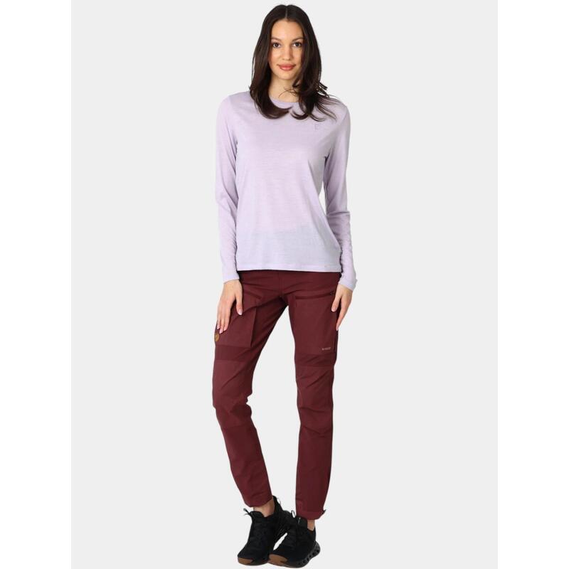 Tricou cu maneci lungi, pentru sport Abisko Wool LS W femei