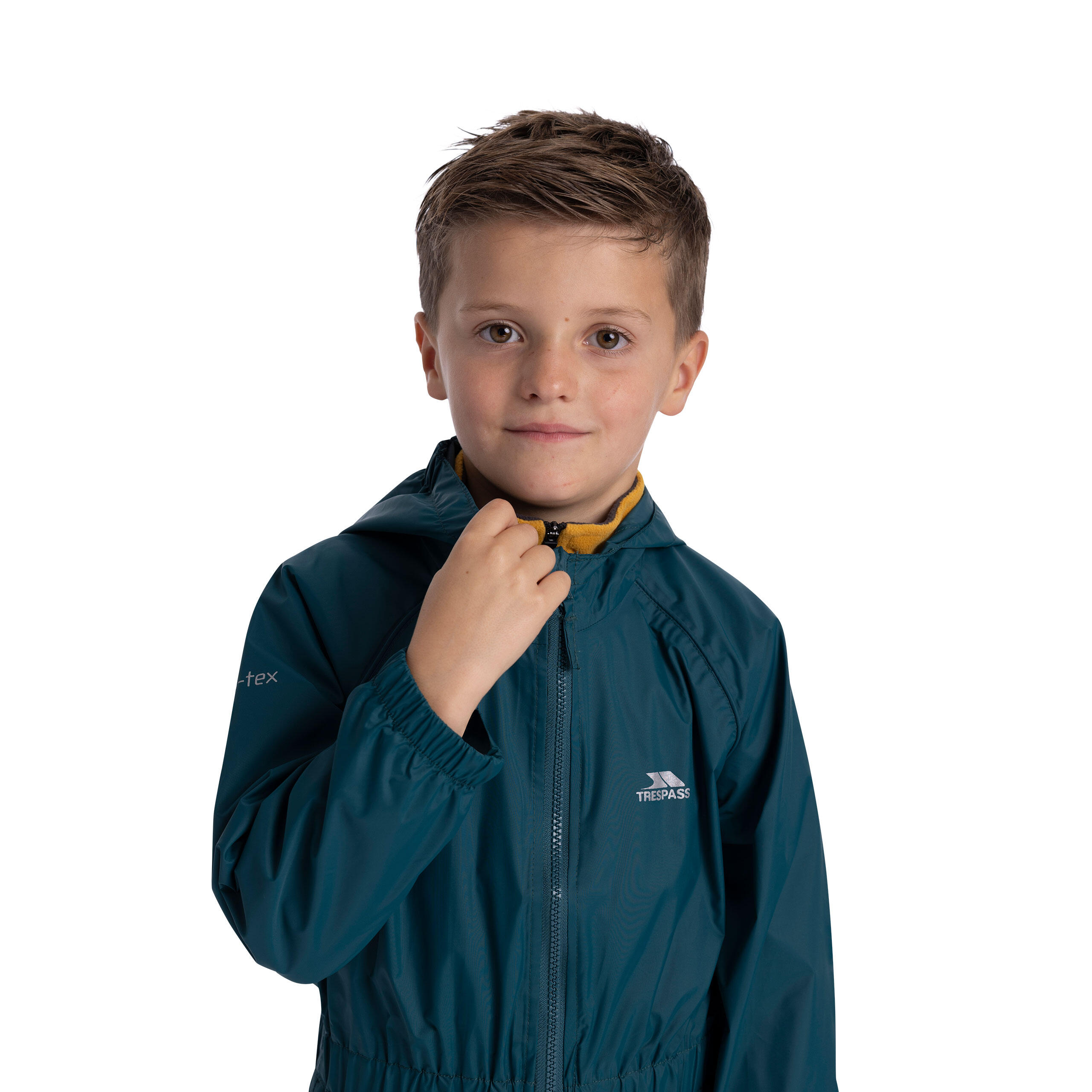 Mono impermeable infantil con capucha y cremallera integral 5/5