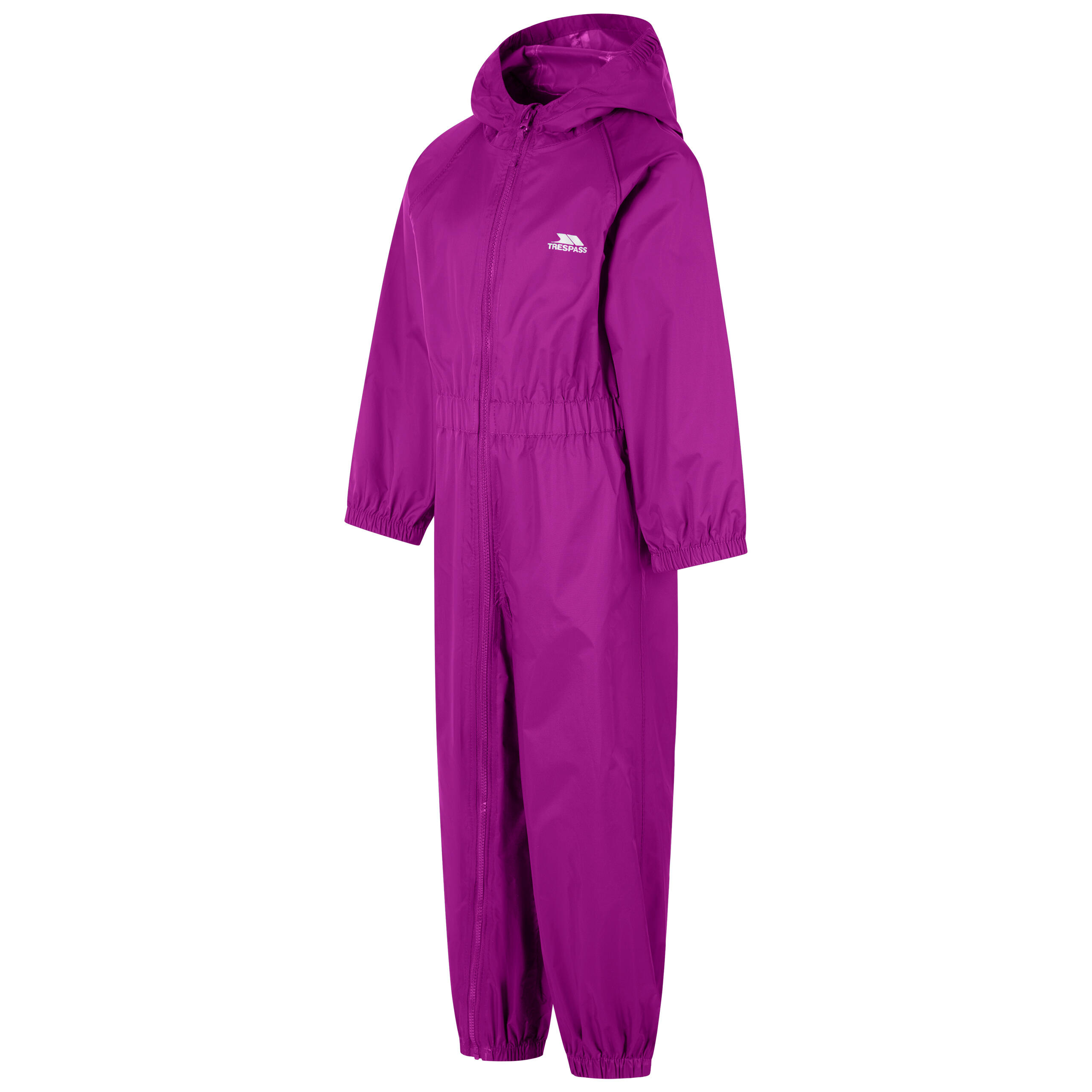 Trespass Button - Traje de lluvia unisex para niños Purple Orchid 2/5