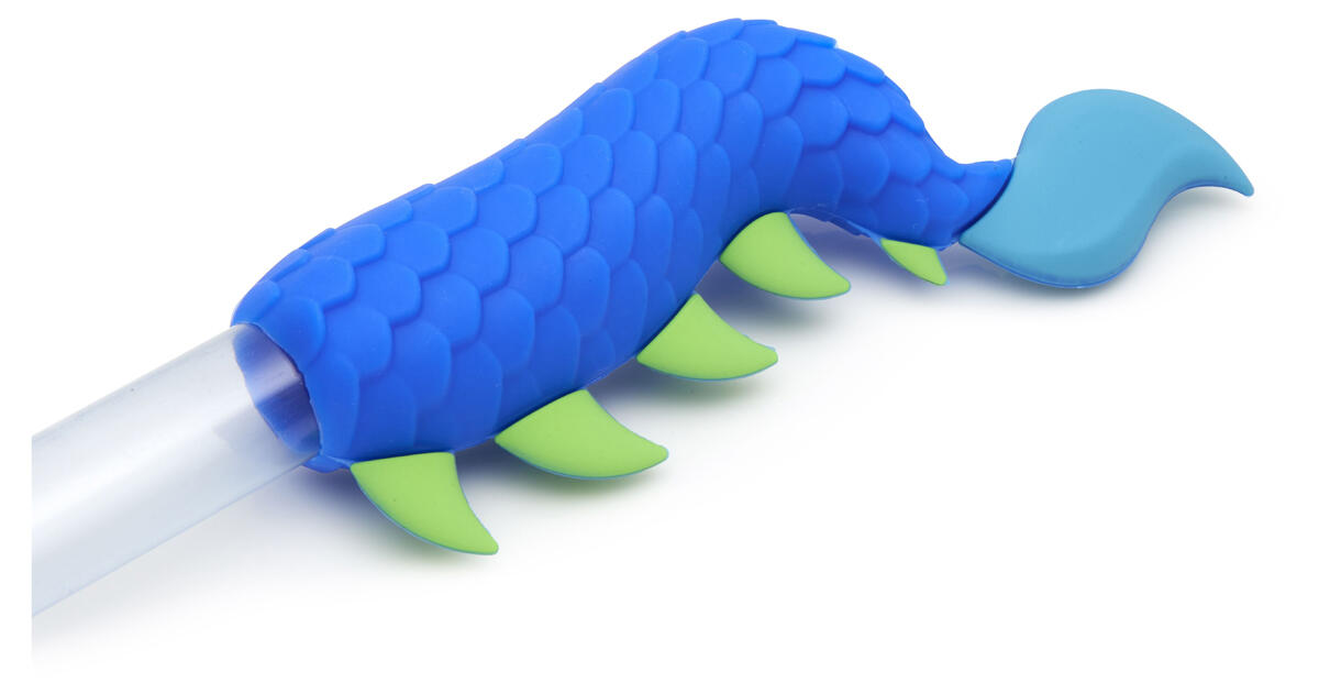 DRAGON SNORKEL kids 6+ Blauw in doorzichtige opbergzak 3/3