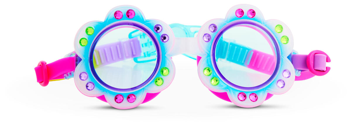 LUNETTES DE NATATION PETALS Bleu Fleuri 6+ Protection UV à 100 % 3/4