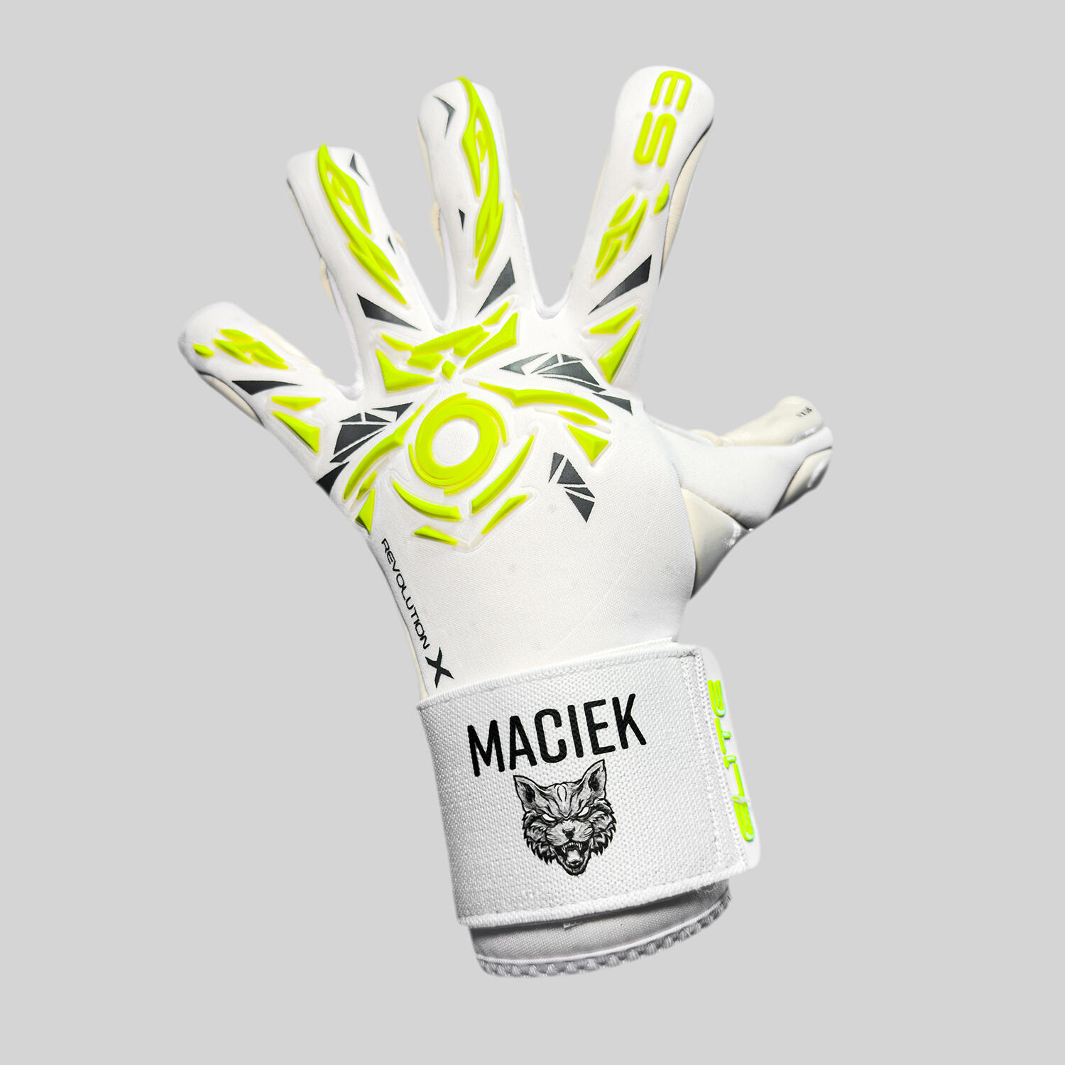 Keepershandschoenen - Voetbal - Heren - Neo Revolution X - 4 mm latex - Wit/Lime 4/4