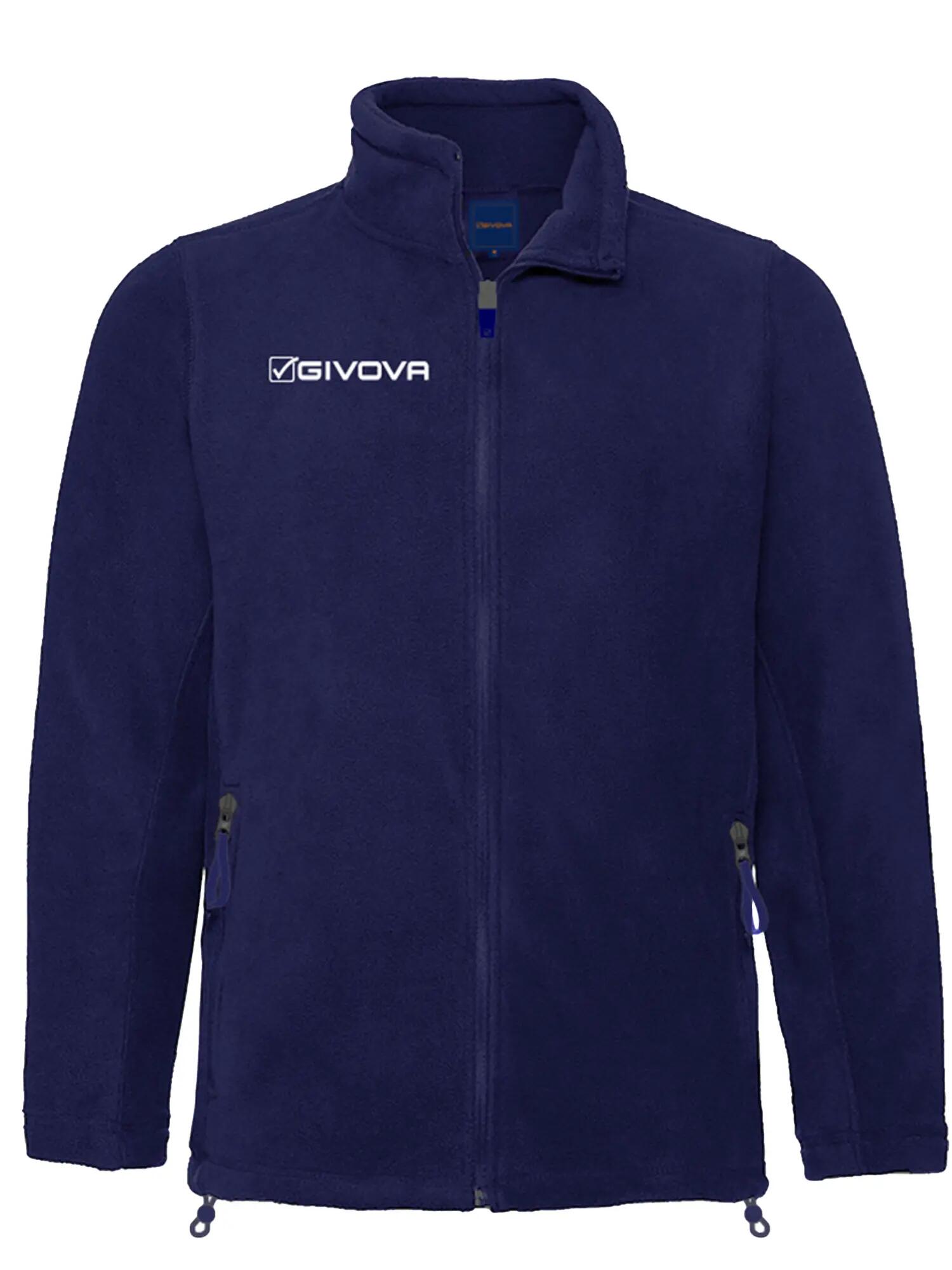 Sweat à capuche Givova en molleton brossé noir - 70% coton 30% polyester 5/7