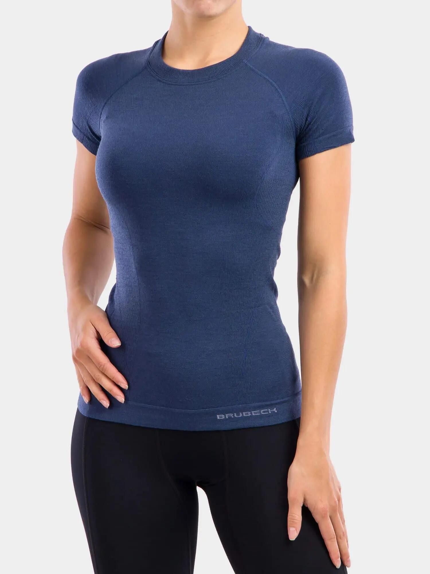 Koszulka wełniana z krótkim rękawem damska Brubeck ACTIVE WOOL 6/7