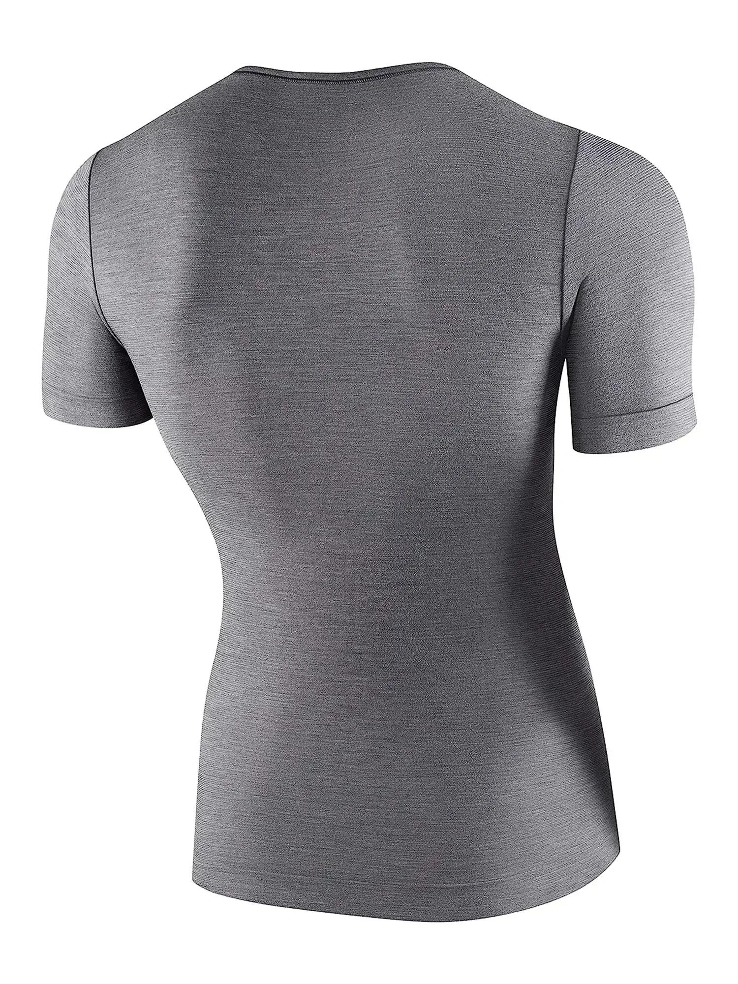 Koszulka męska z krótkim rękawem Brubeck Comfort Wool ciemnoszary XL LS1103M 4/4