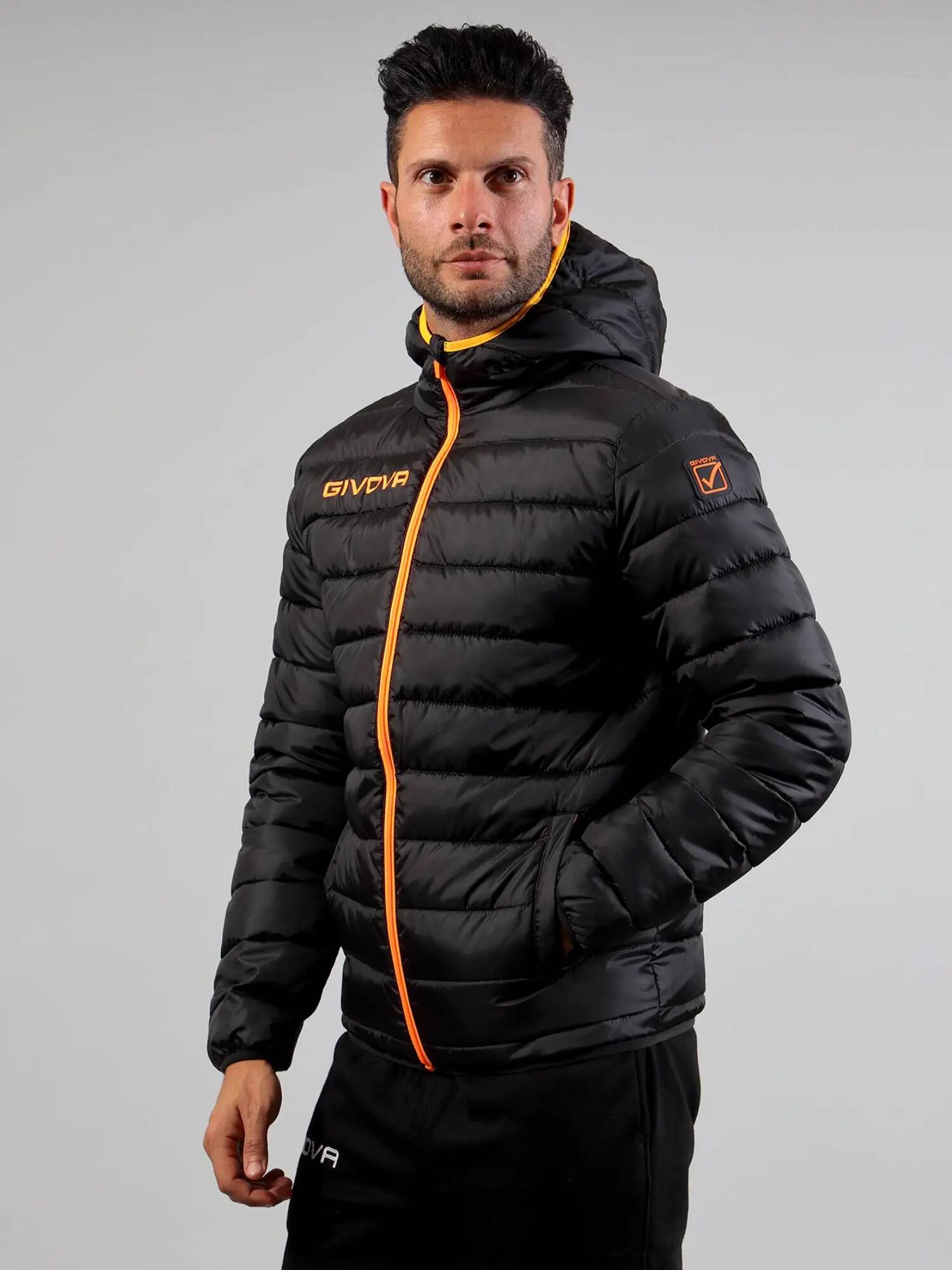 GIUBBINO uomo givova nero/arancio fluo 5/7