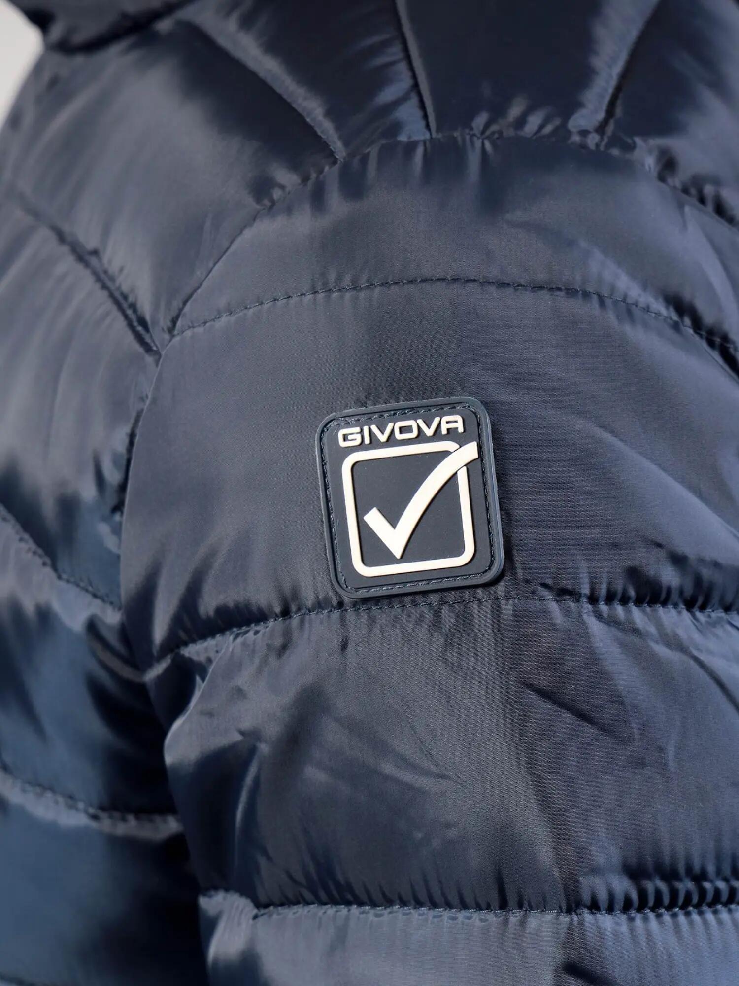 Padded jacket Givova navy blue with adjustable hood 7/7