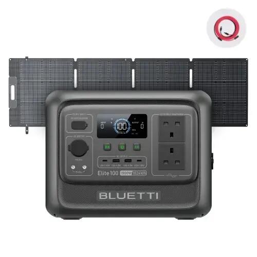 BLUETTI Elite 100 V2+PV200 1024Wh Portable Power Station for Camping,Emergencies