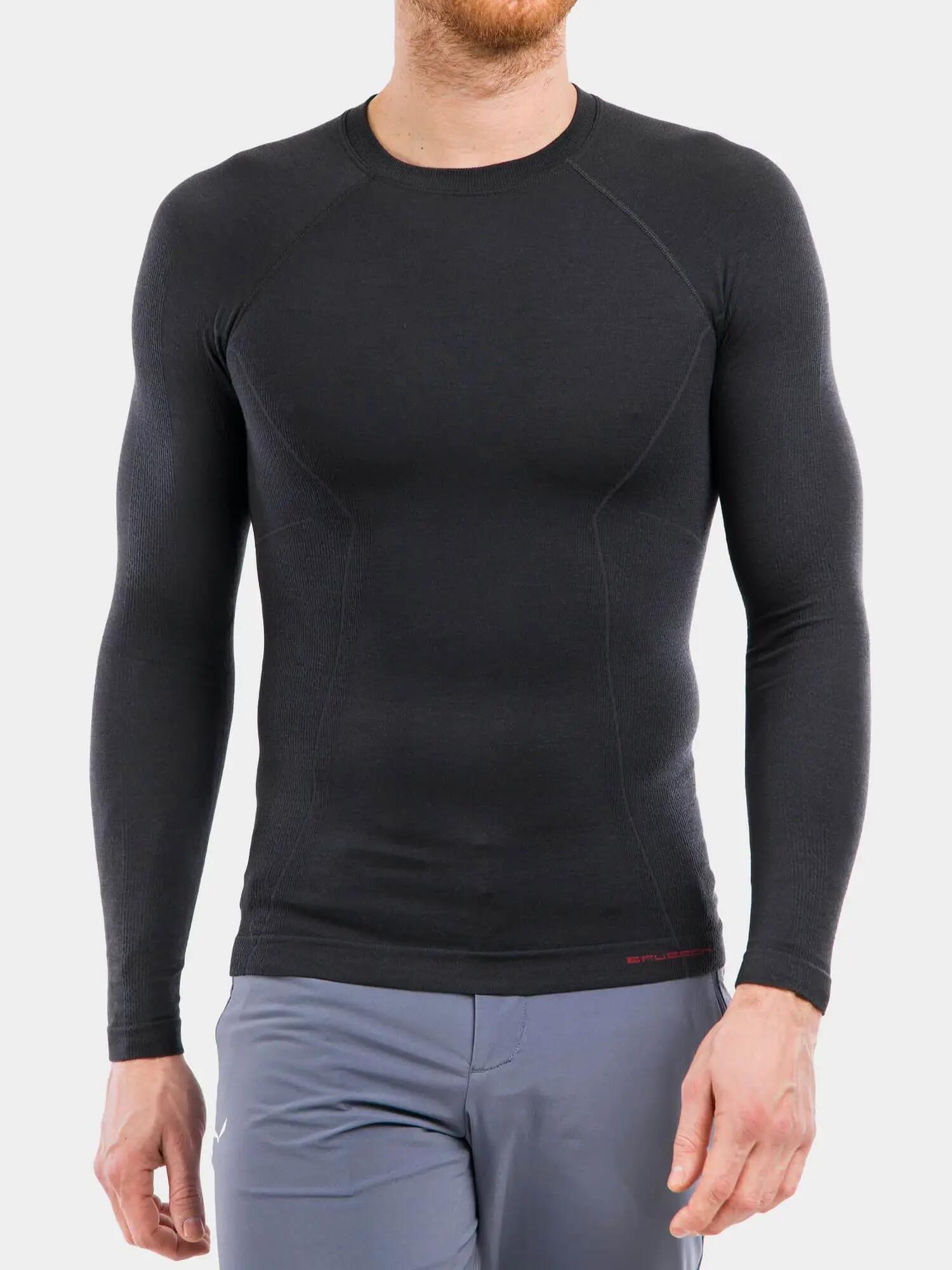 Koszulka wełniana z długim rękawem męska Brubeck ACTIVE WOOL 6/7