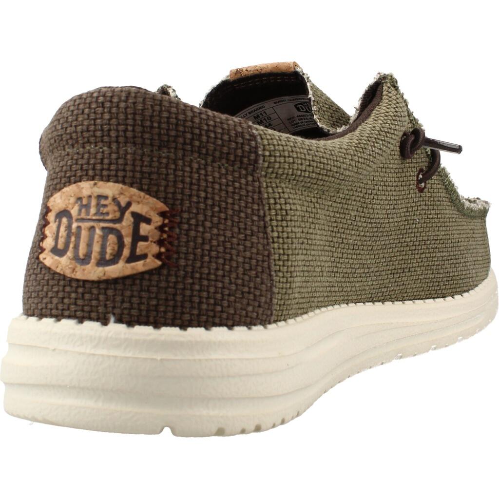 Zapatillas Lona Hombre Hey Dude Wally Braided Verde 3/7