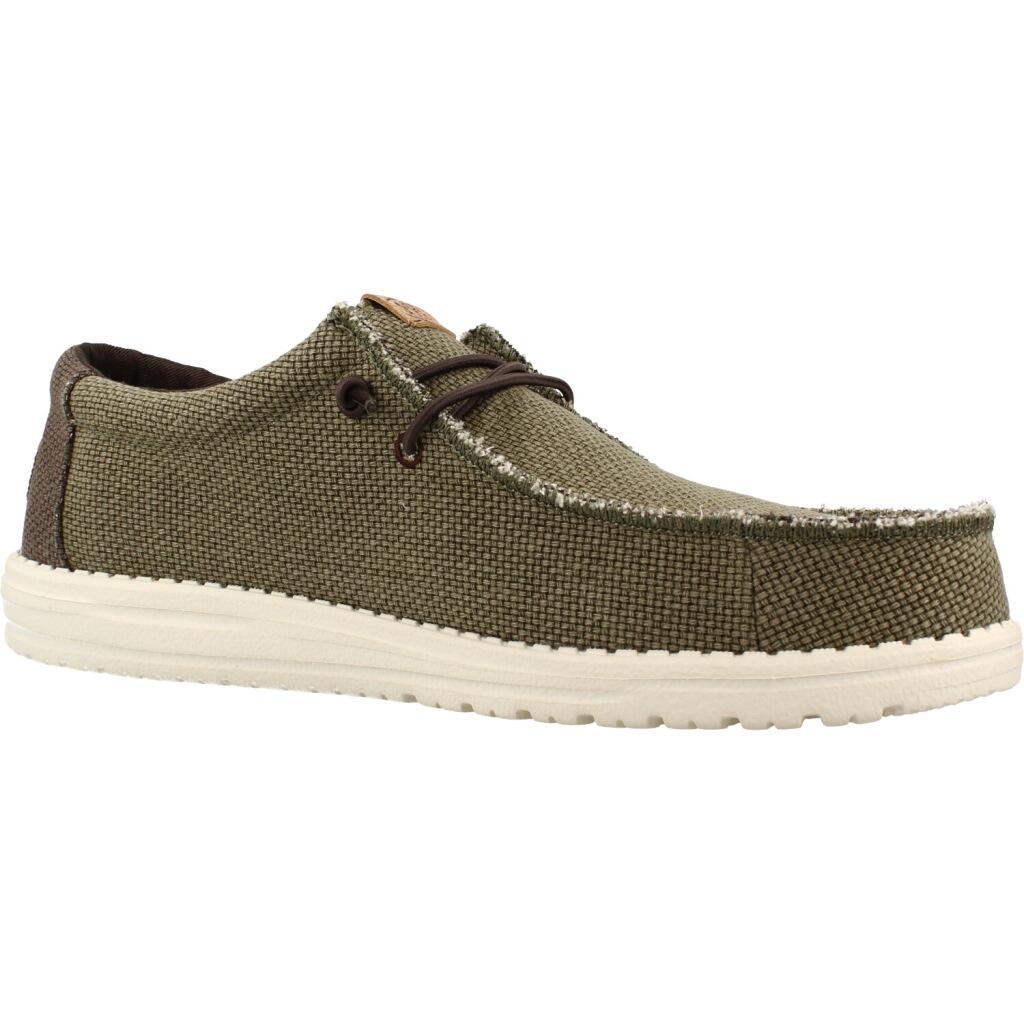 Zapatillas Lona Hombre Hey Dude Wally Braided Verde 5/7