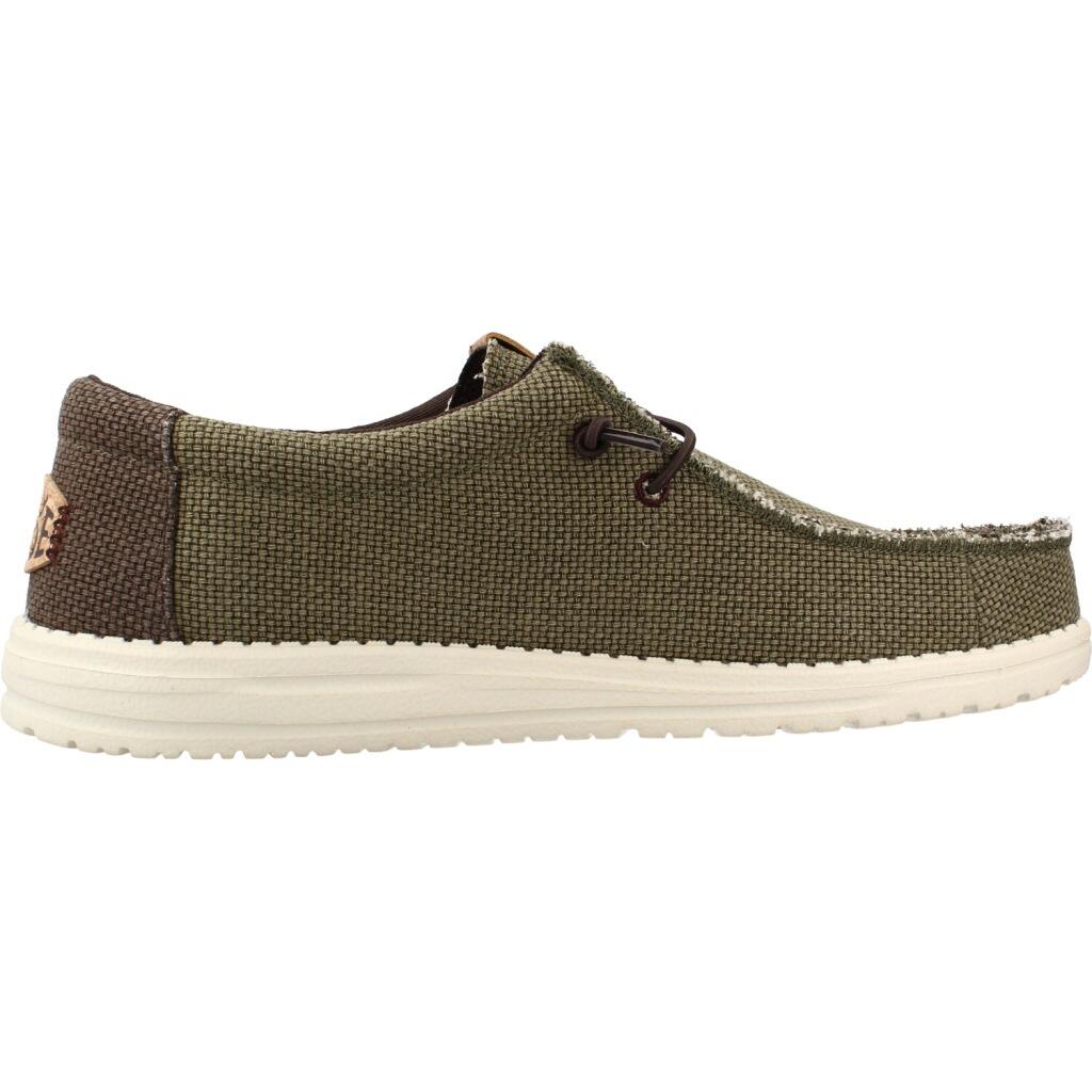 Zapatillas Lona Hombre Hey Dude Wally Braided Verde 4/7