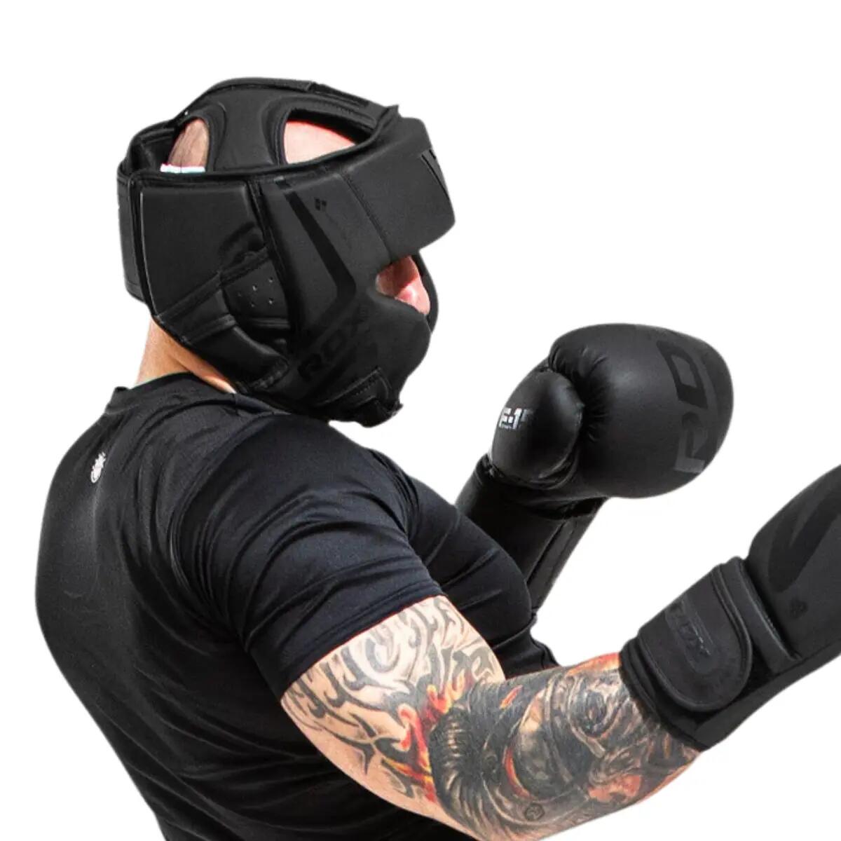 Casque de boxe T15 – Noir mat – L 6/7