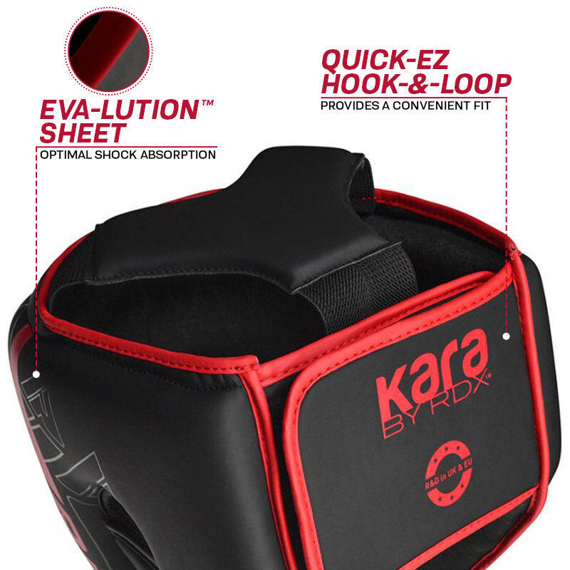 Casco da boxe F6 KARA – Rosso opaco – XL 4/8