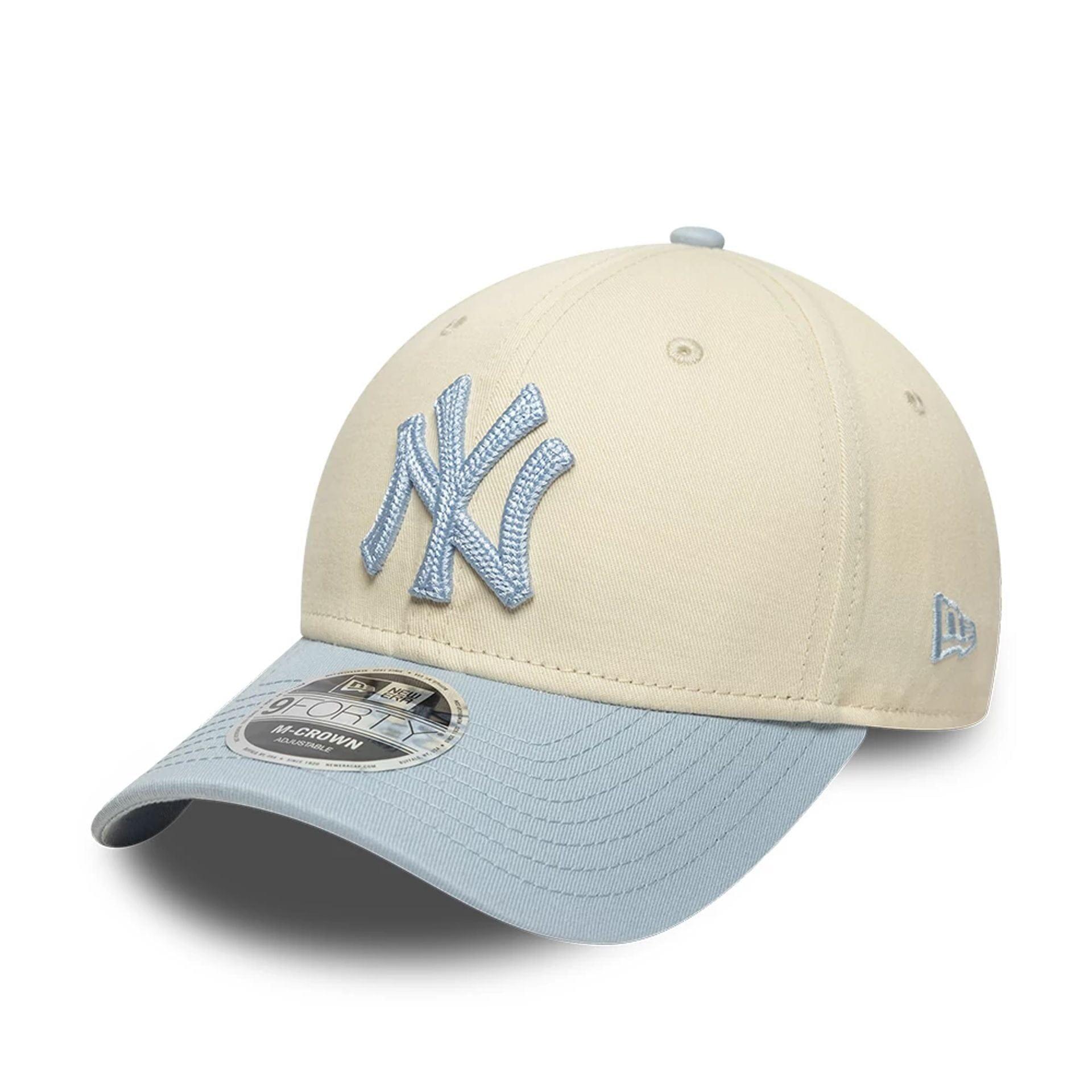 New Era 9FORTY Cap MLB New York Yankees Side Script hellbeige/lavendel 3/6