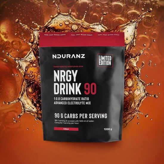 Nrgy Drink 90 Cola Limited Ed. Kohlenhydrate Triathlon Laufen Rad Nduranz 1,2 kg