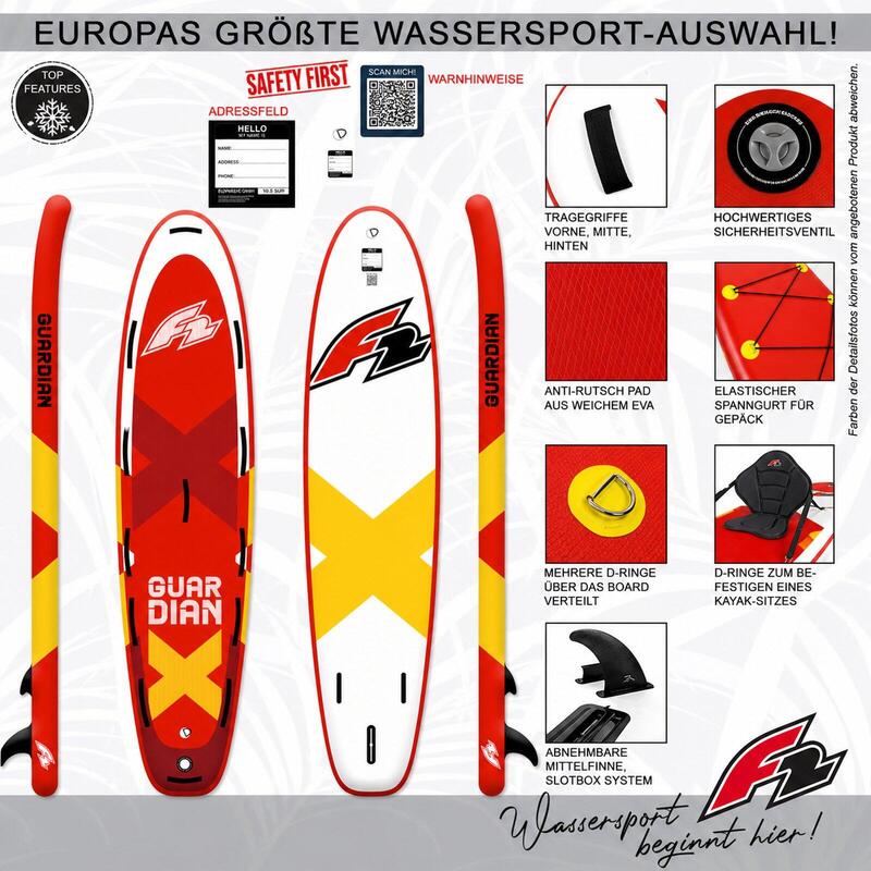 Set placă SUP gonflabilă SUP F2 Guardian 11'8"
