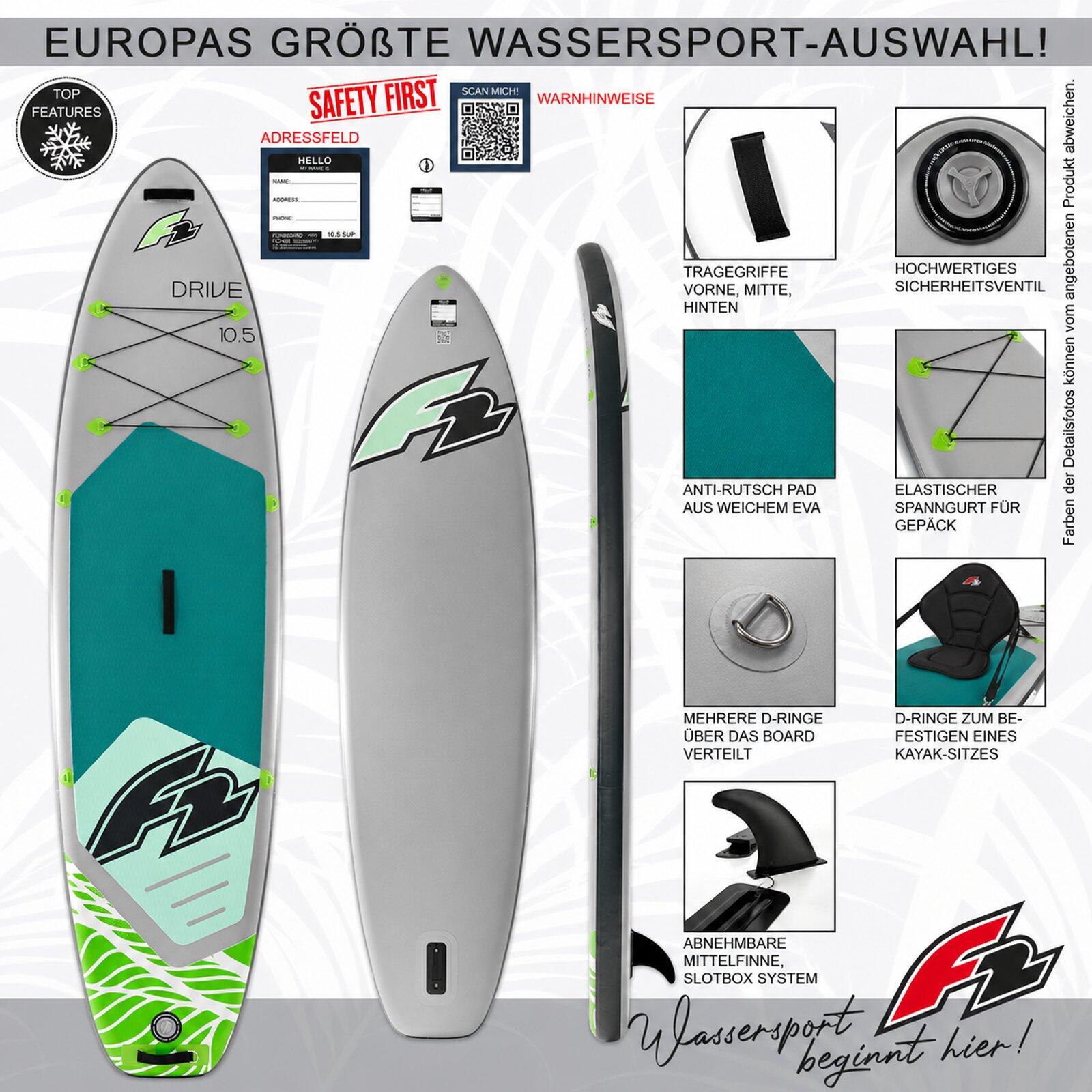 F2  SUP Stand Up Paddle Board Drive 350cm 11,5 Grau 2/7