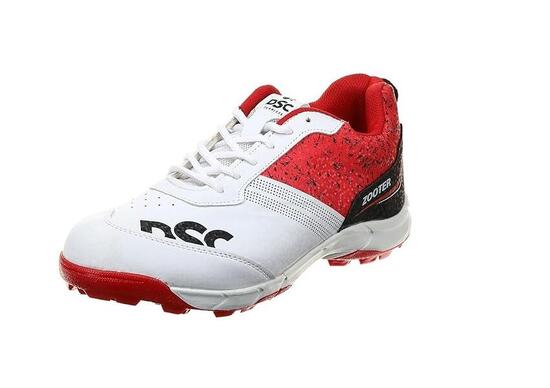 DSC Zooter Cricket-Schuhe | Weiß/Rot | Für Männer und Jungen | LightWeight