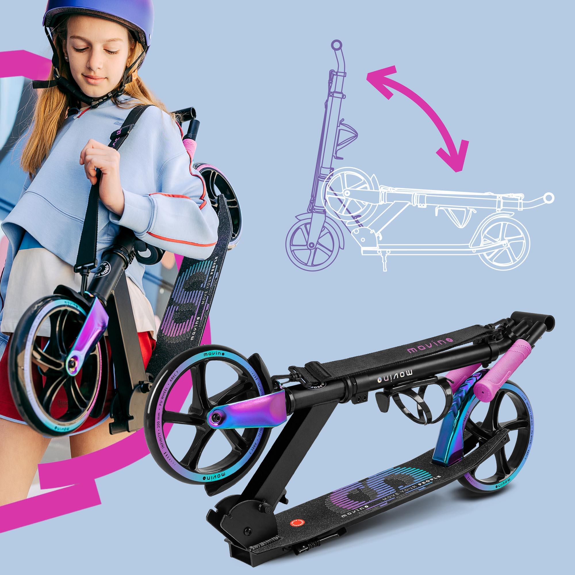 Patinete urbano para niños, jóvenes y adultos Movino Infinity BNeochrome 4/8