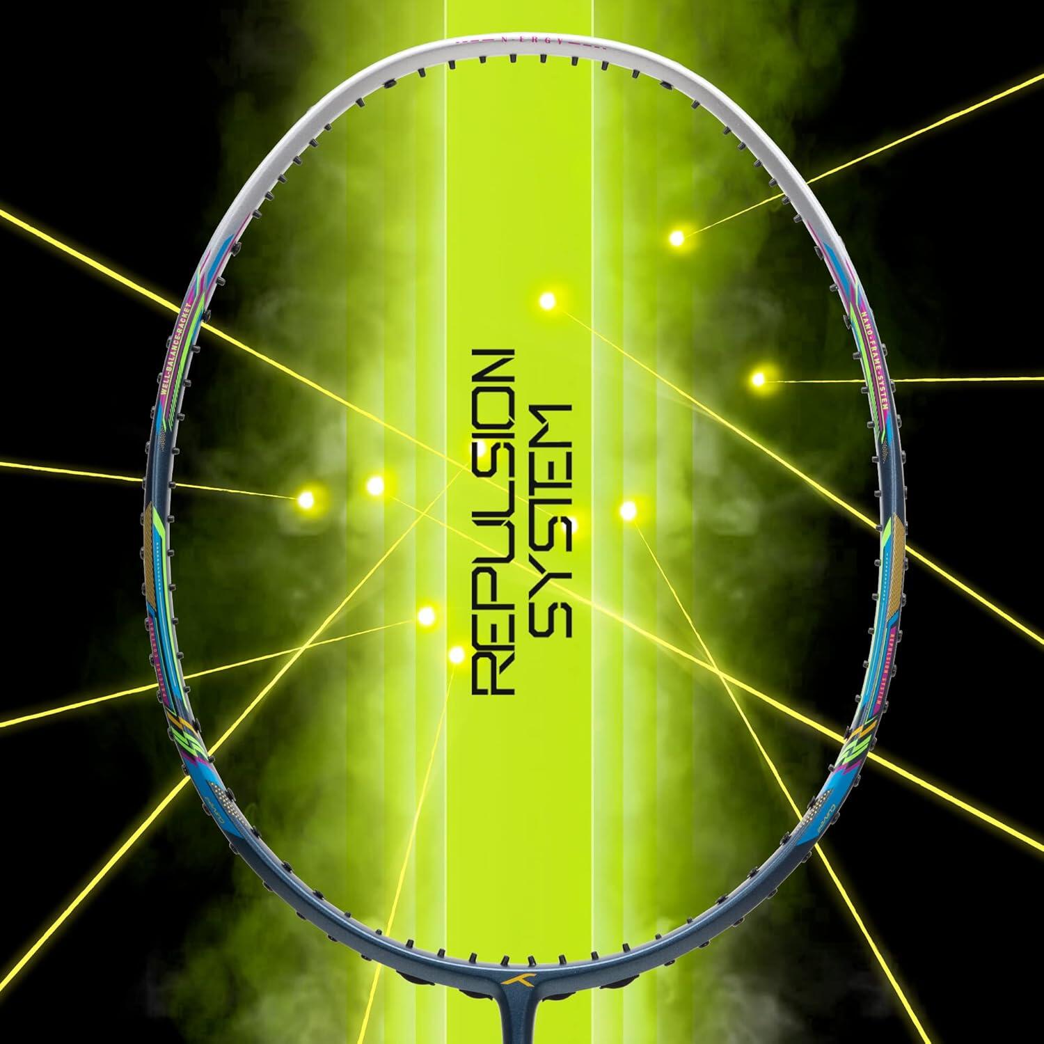 N-ERGY 80 Carbon-Badmintonschläger Besaitet für Fortgeschrittene 2/6