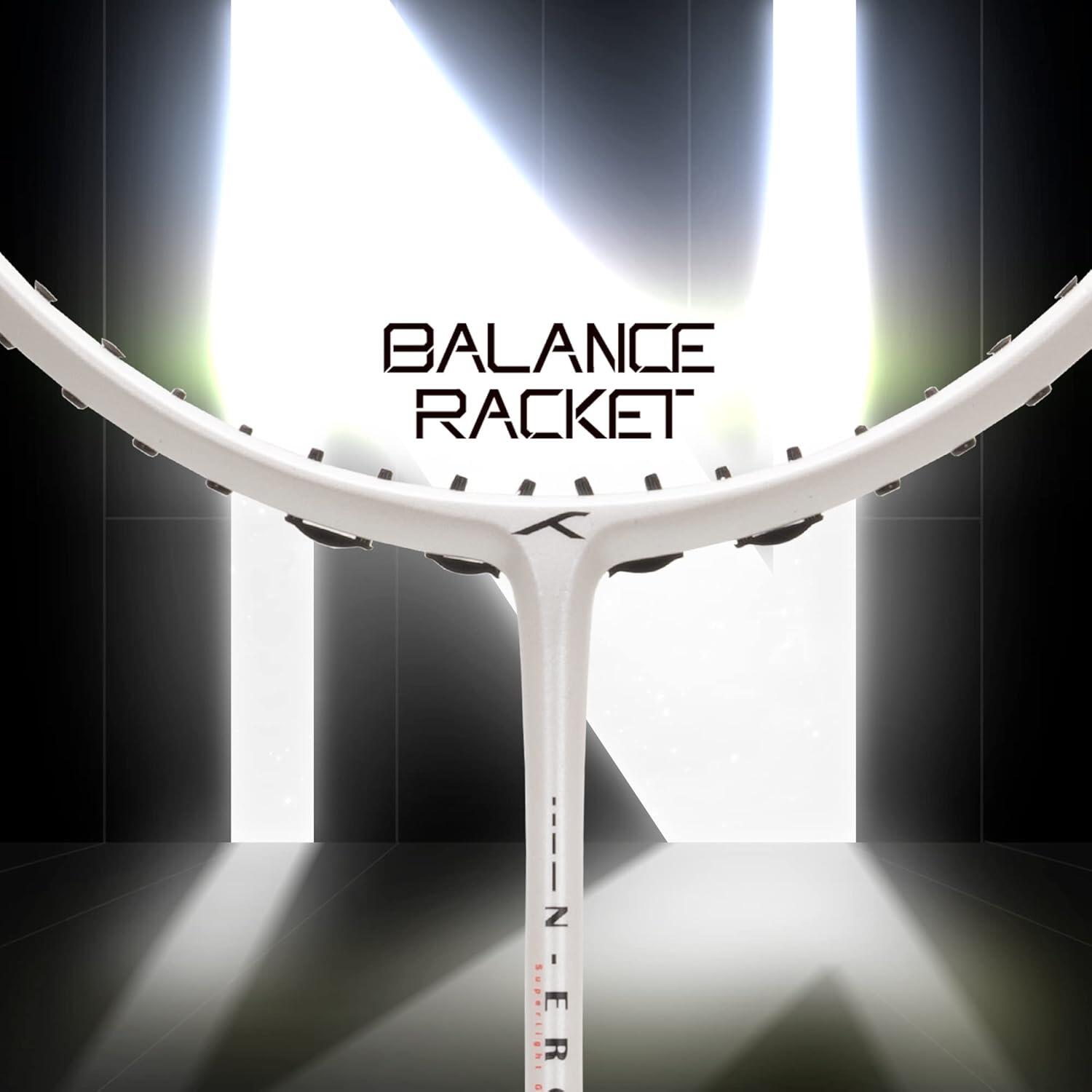N-ERGY 80 Carbon-Badmintonschläger Besaitet für Fortgeschrittene 4/6