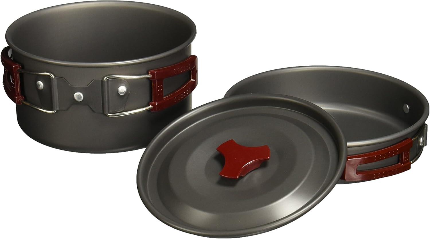 Naturehike Aluminium pannenset - Compact & niet-stic 2/4