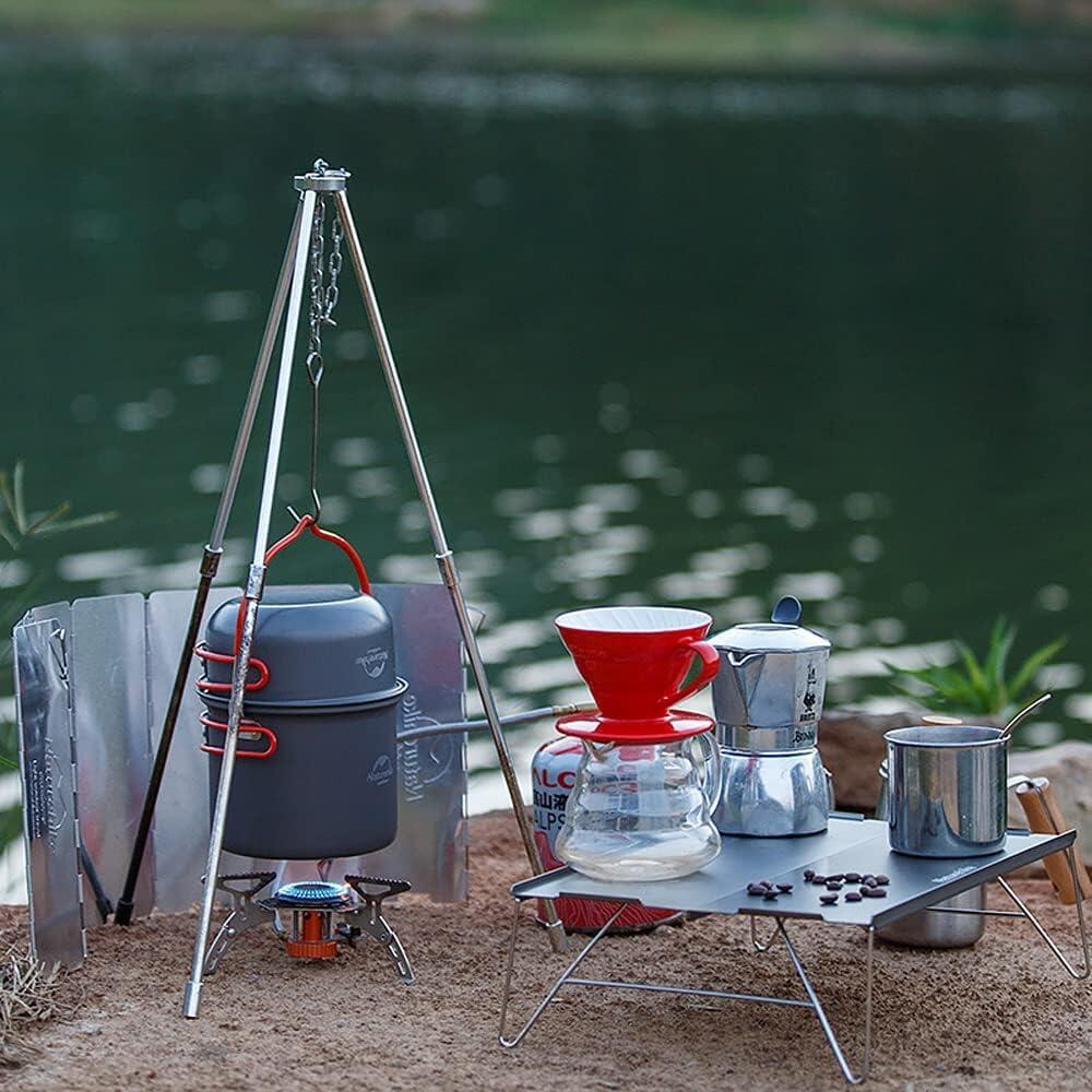 Naturehike 4-in-1 Aluminium Kookgerei Set Upgrade 618g 3/7