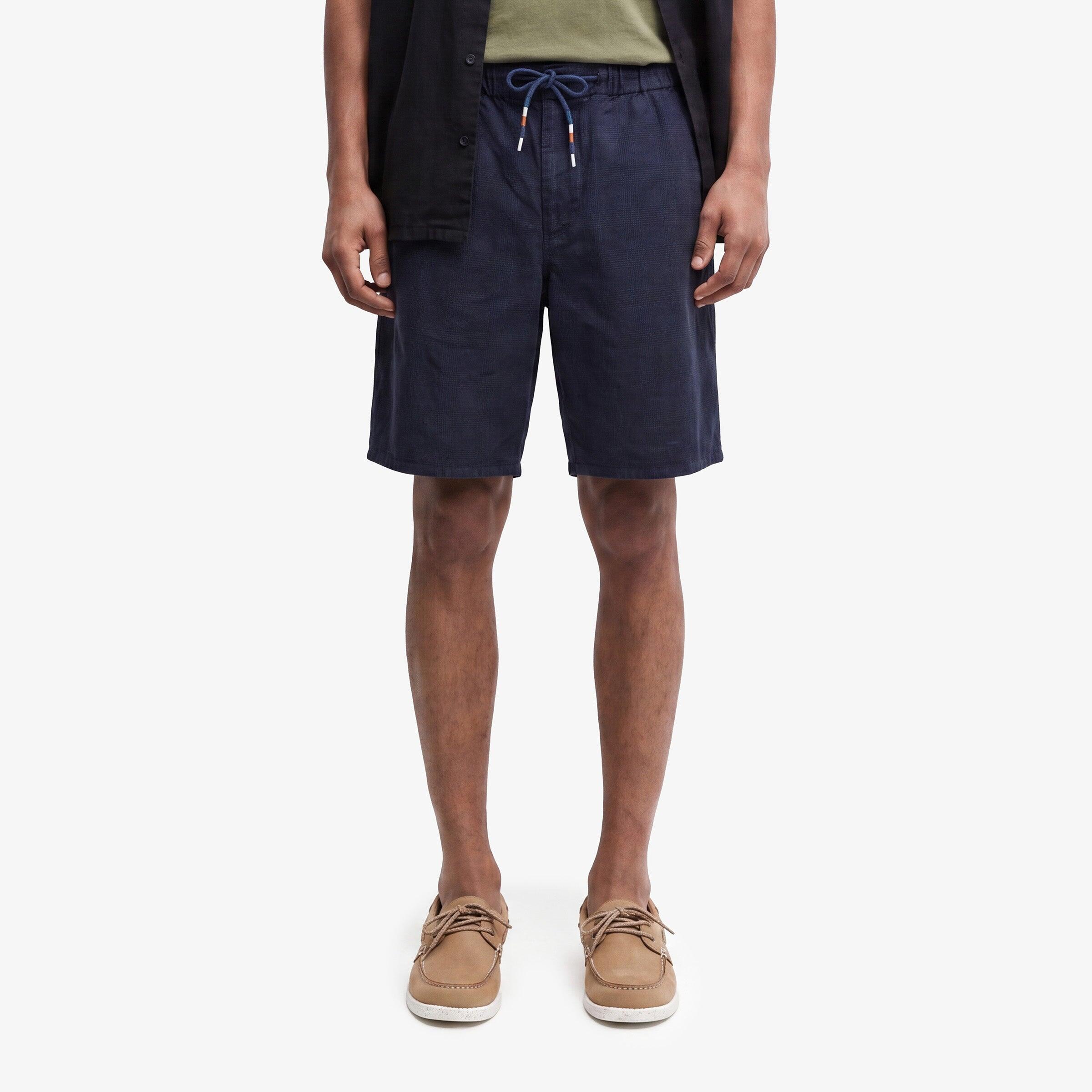 Bermudas 557 de lino y algodón, corte amplio, azul marino 2/5