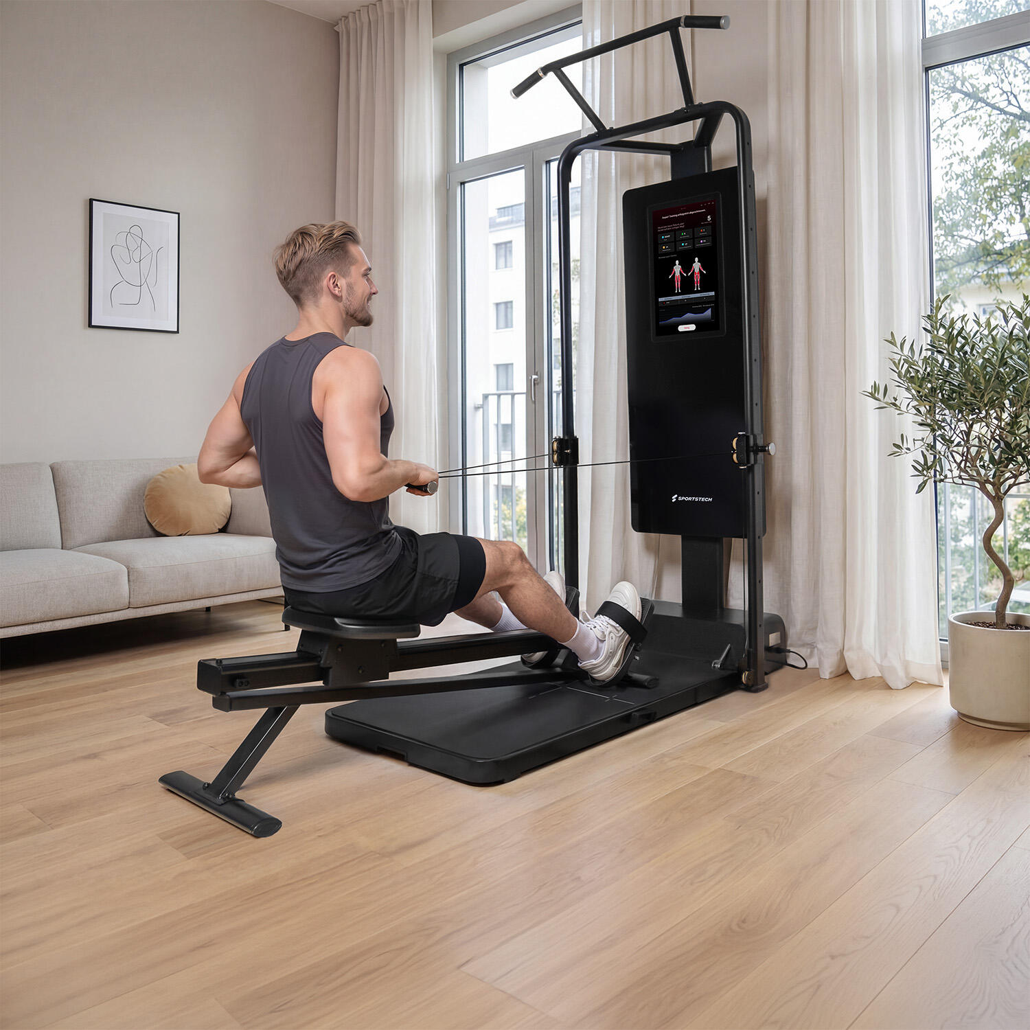 Sportstech sGymRower vogatore cavo, fino 120 kg, sGym Pro 2/7