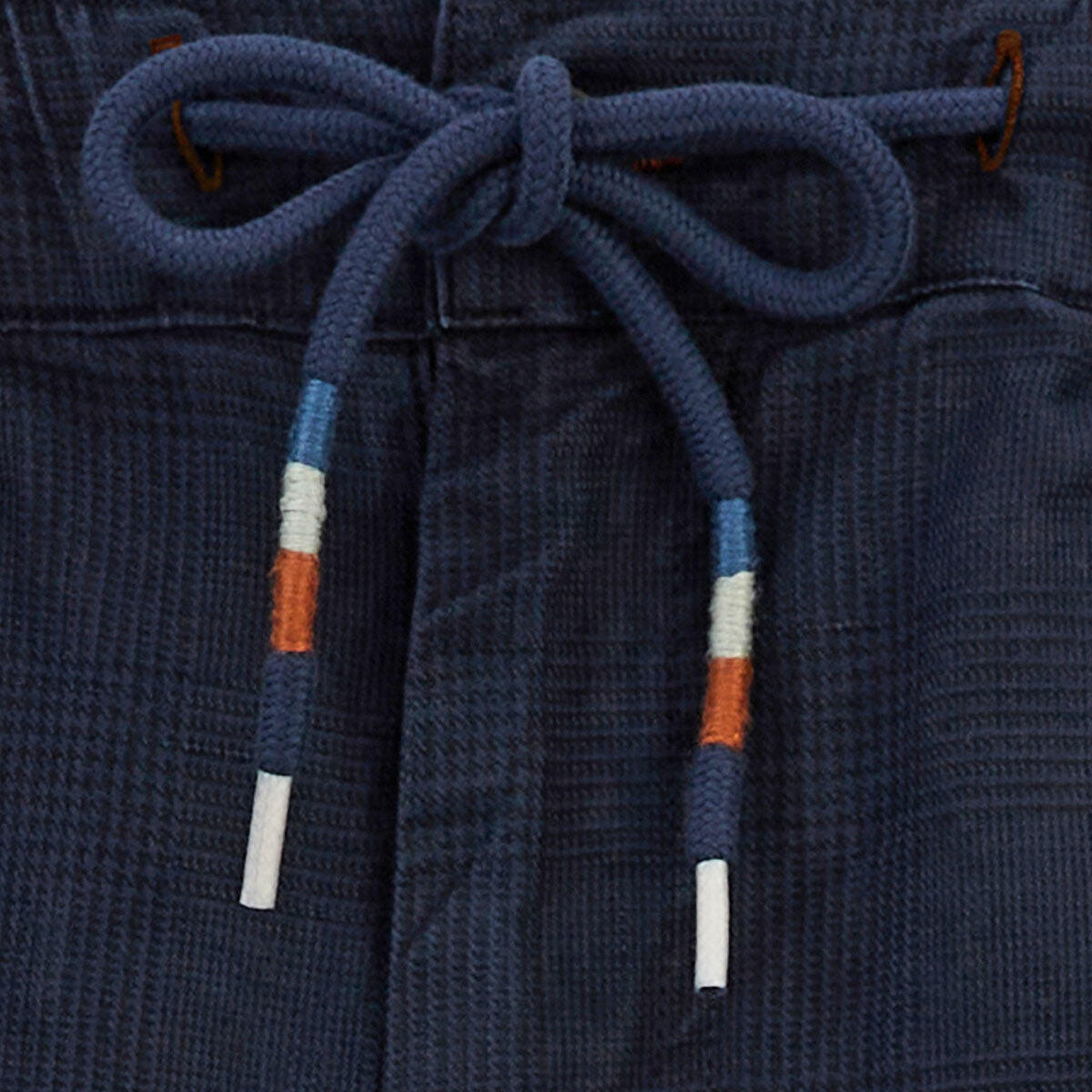 Bermudas 557 de lino y algodón, corte amplio, azul marino 5/5