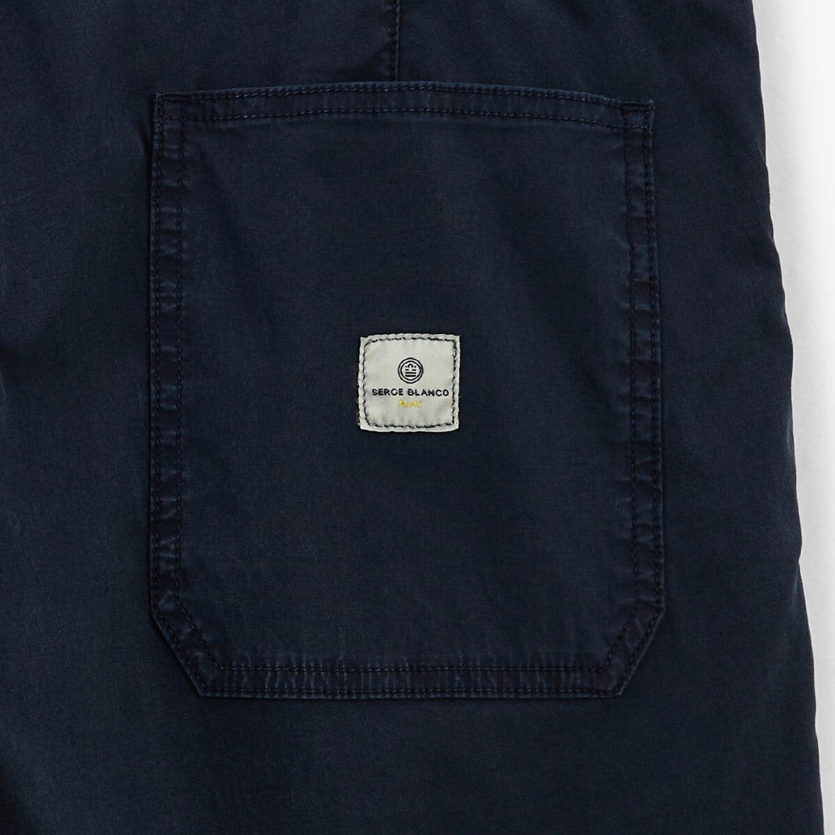 Bermudas 743 con cintura elástica azul marino 3/4