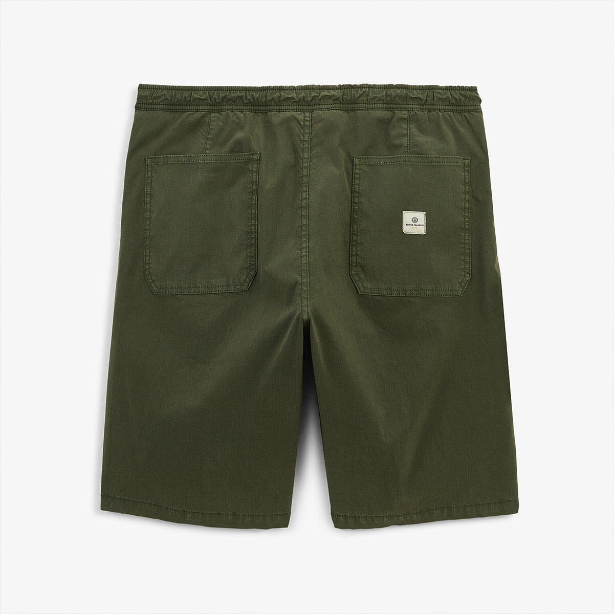 Bermuda 743 con elastico in vita verde militare 3/6