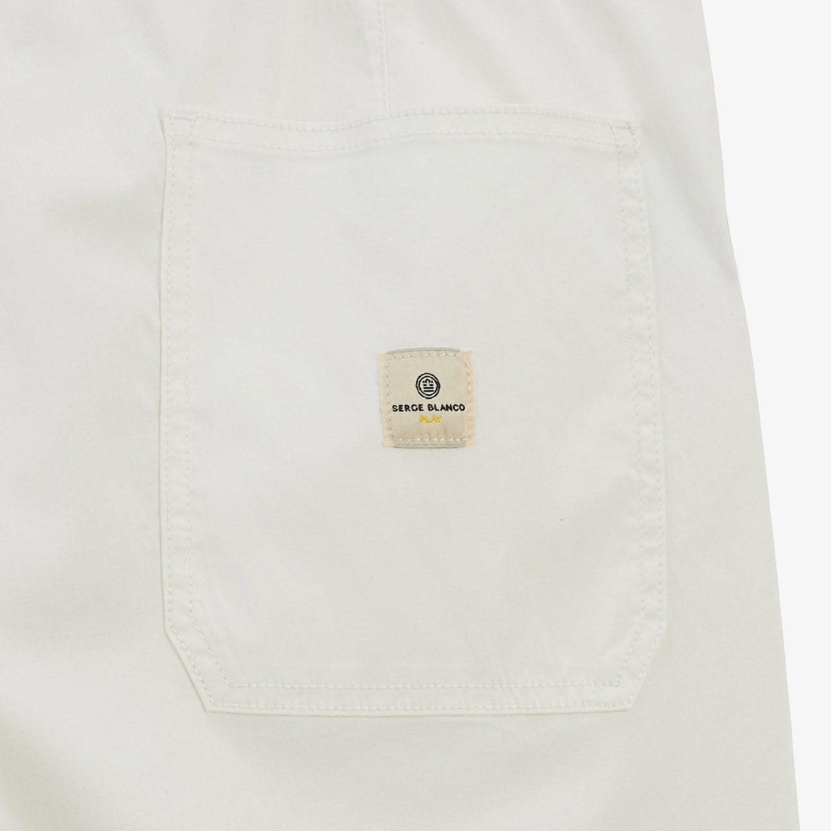 Bermudas 743 con cintura elástica blanco roto 5/5