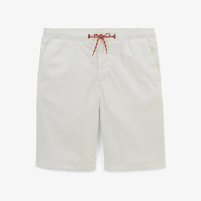 Bermuda 743 met elastische tailleband, gebroken wit