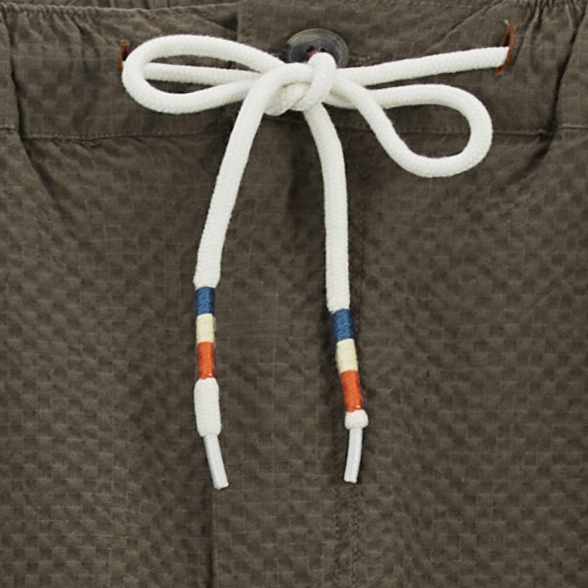 Pantalones 558 de algodón seersucker con cintura elástica marrón arcilla 3/4