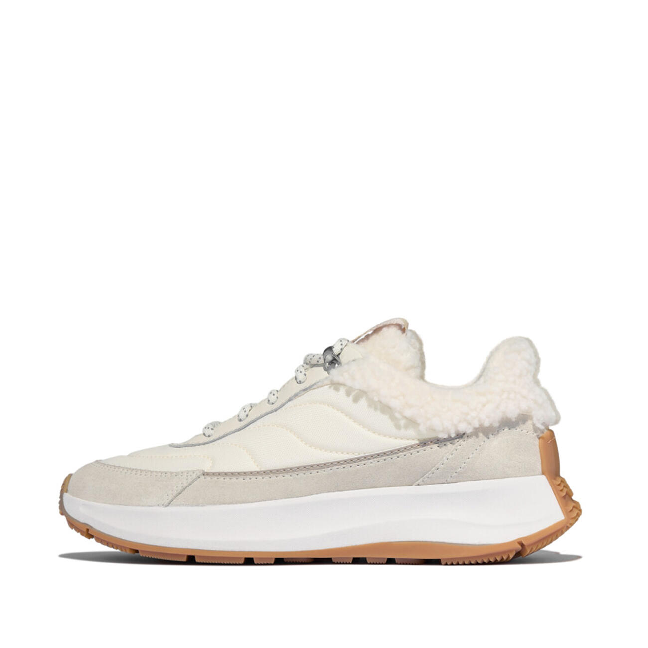 FITFLOP FitFlop F-Mode Flow Shearling-Mix Sneakers  CREAM 40 3/7