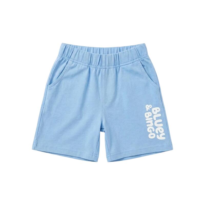 Set 2 piese pentru copii, mânecă scurtă, 100% bumbac, albastru, Bluey