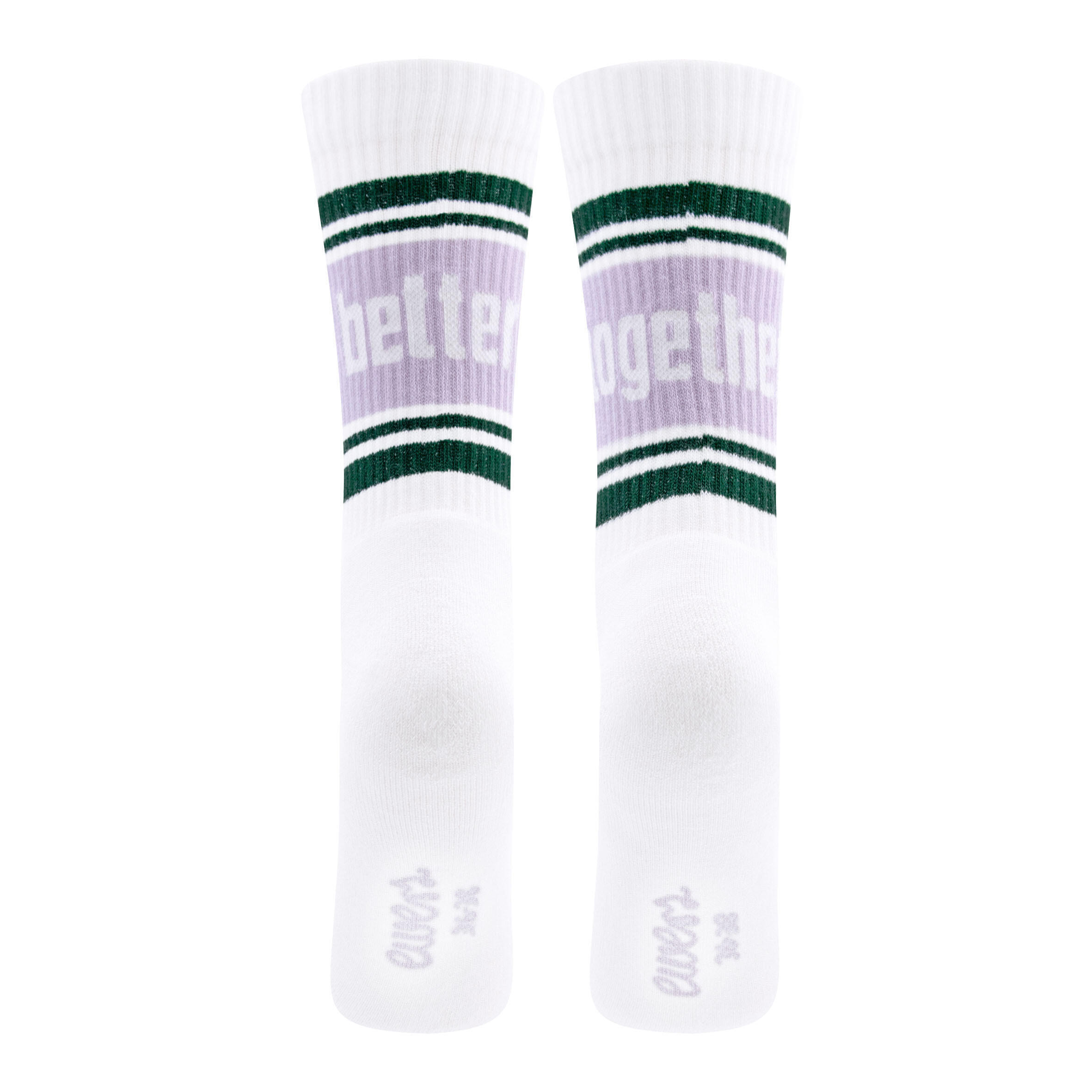 Confezione da 3 paia di calzini da tennis alti rosa / bianco / viola 3/7