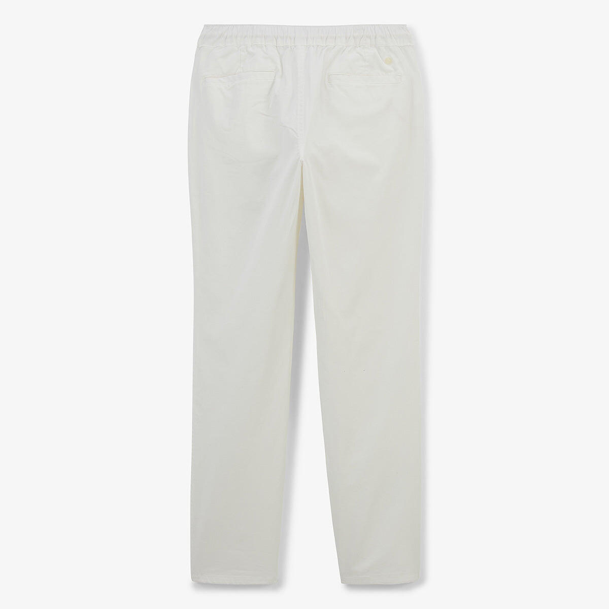 Pantaloni 549 con elastico in vita in cotone bianco sporco 3/5