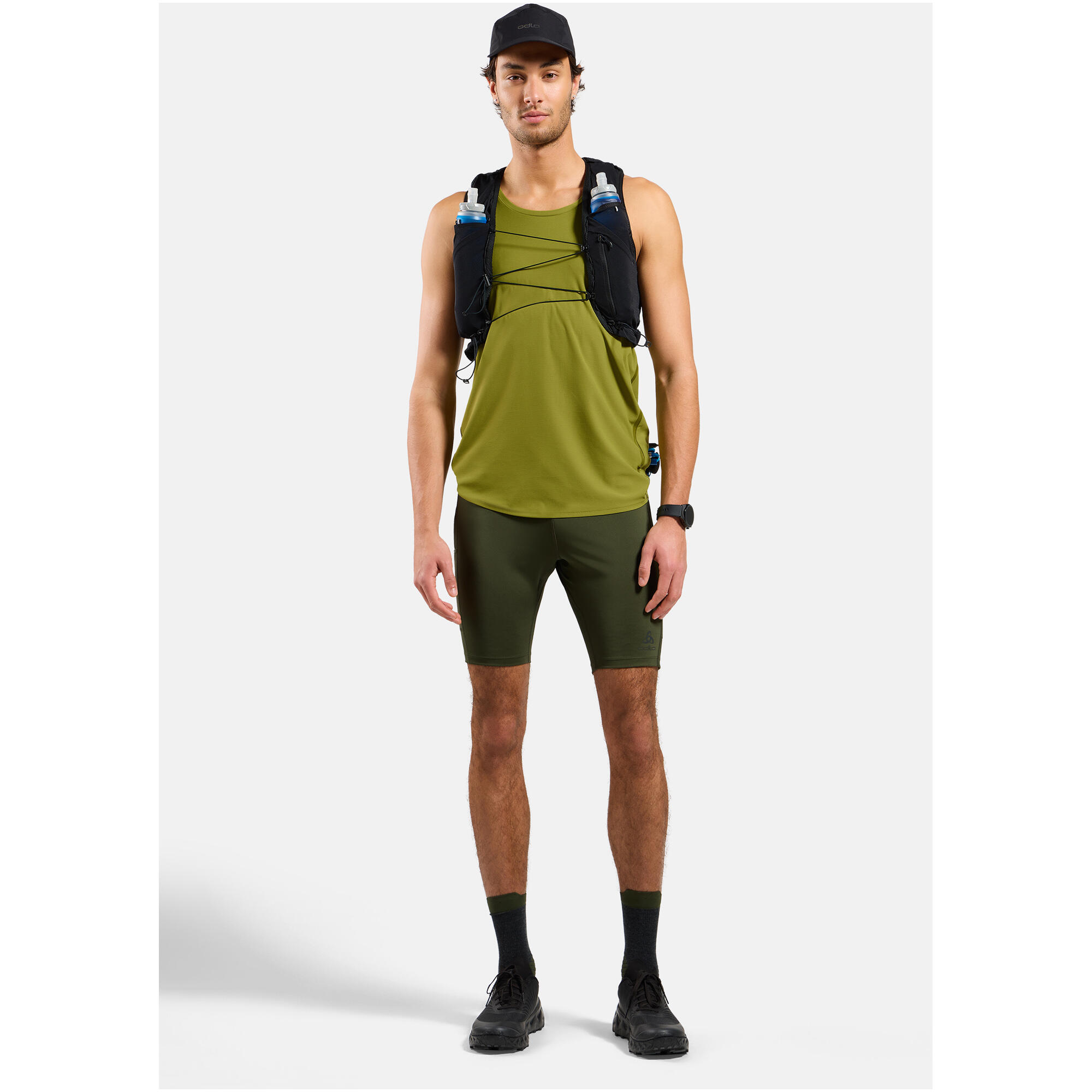 Spodenki  męskie ODLO Tights short X-ALP TRAIL CARGO zielone 3/7